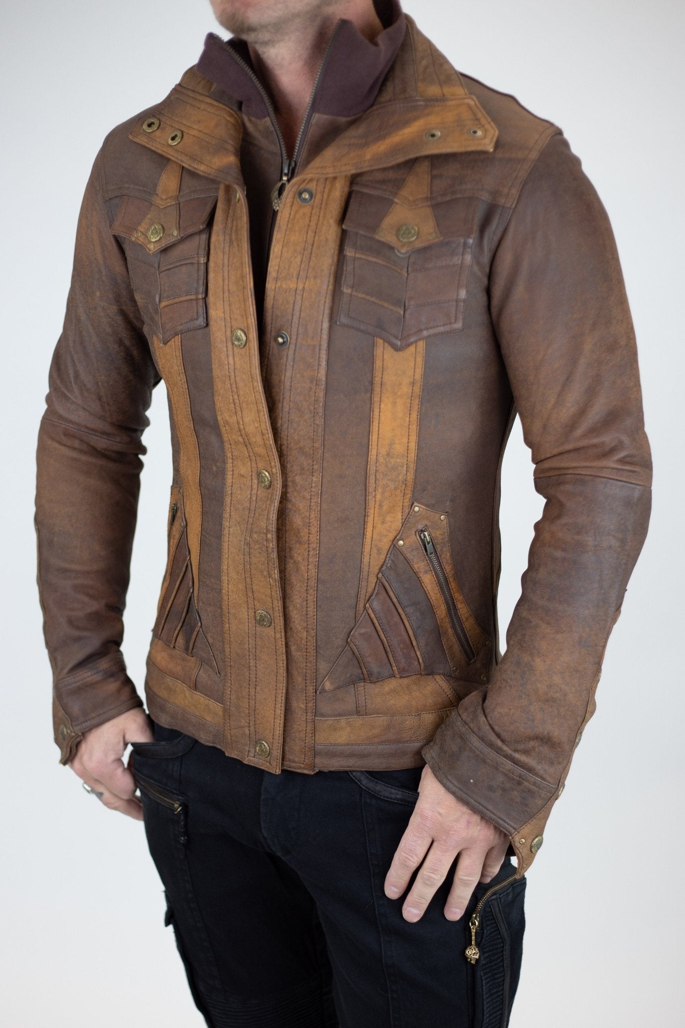 Anahata Designs Alloy Leather Jacket : Delicious Boutique